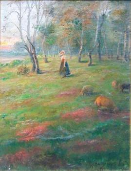 Forest Landscape - Emanuel Bachrach-Barée (11 April 1863 – 20 April 1943) - 1900