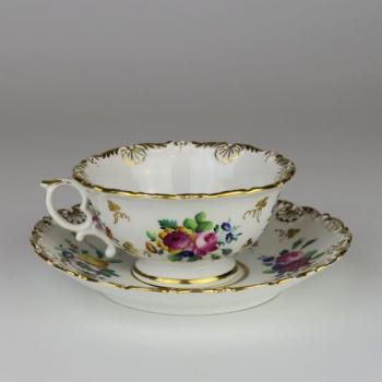 Cup and Saucer - white porcelain - 1843