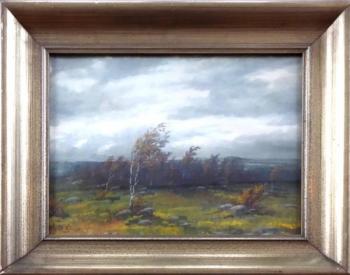 Jaros - Landscape with birches before the storm