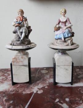 Pair of Porcelain Stutues - 1950