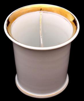 Antique porcelain cup with compartment
