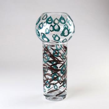 Vase - clear glass - 1980