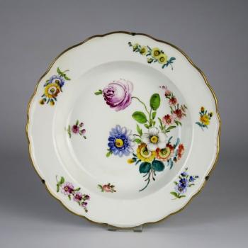 Soup Plate - white porcelain - 1870