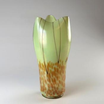 Vase - opal glass, metallurgical glass - 1910
