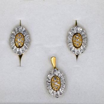Set of Jewelry - gold, diamond - 1980