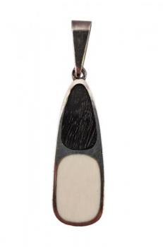 Pendant - ebony wood, silver - 1920