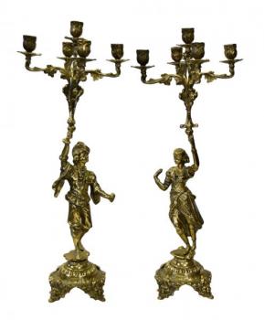 Pair of Candelabra - bronze - 1880