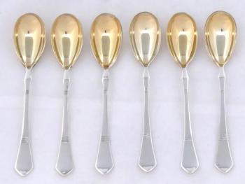 Silver-plated and gold-plated mocca spoons