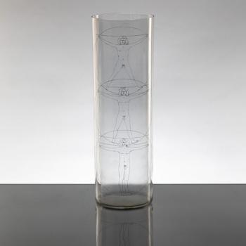 Vase - clear glass - 1900
