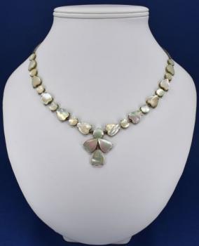 Collier - metal, pearl - 1900