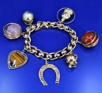Gold Bracelet - gold, rose quartz - 1900