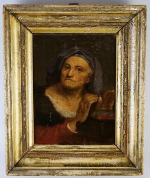 Portrait of Lady - solid wood, canvas - 1800