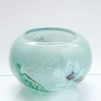 Vase - clear glass, blue glass - 1940