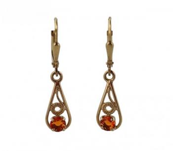 Gold Earrings - gold, opal - 1930