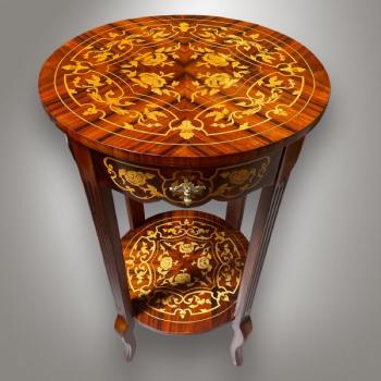 Round Table - maple wood, brass - 1890