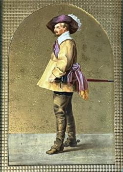 Portrait of Man - painted porcelain - 1880