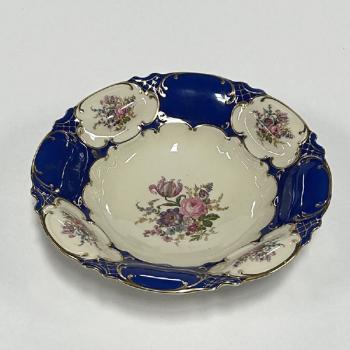 Bowl - white porcelain, cobalt - 1930