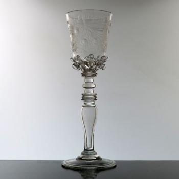 Glass Goblet - clear glass, metallurgical glass - 1870