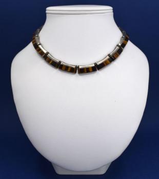 Set of Jewelry - silver, Tiger's eye - 1970