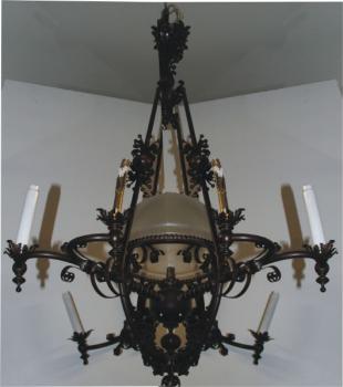 Copper chandelier