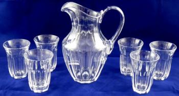 Moser-style water pitcher and glasses
