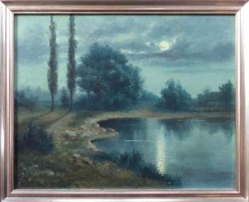 Landscape - cardboard - F. J. Dyck - 1910
