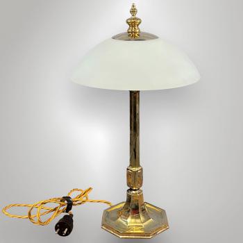 Table Lamp - brass, opal glass - 1930
