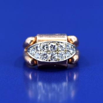 Ladies' Gold Ring - gold, brilliant cut diamond - 1930