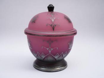 Glass Jar - pink glass, opal glass - Josef Riedel, Alfred Kunft - 1930