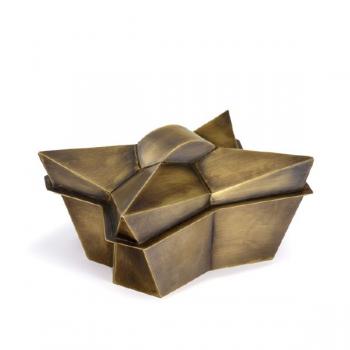 Cubist brass box