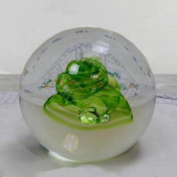 Glass Paperweight - glass, clear glass - 1950