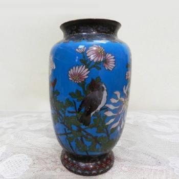 Vase - metal, enamel - 1800
