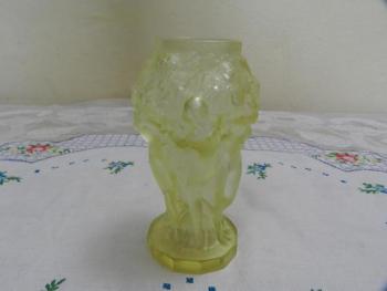 Vase - glass, yellow glass - 1930