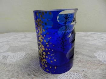 Vase - glass, cut glass - 1960