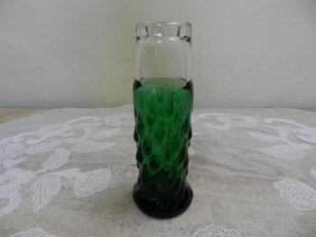 Vase - glass, green glass - Ladislav Paleek, krdlovice - 1976