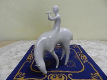 Porcelain Figurine - porcelain, white porcelain - J. Ježek / Royal Dux  - 1960