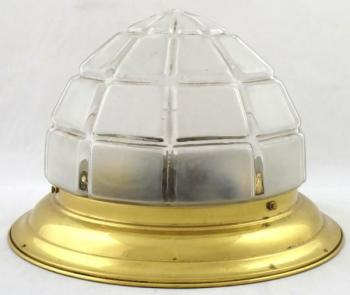 Ceiling Light - brass, glass - 1920