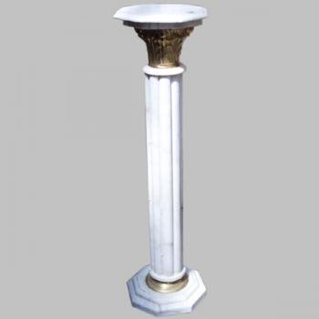 Column - brass, marble
