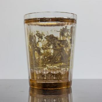 Glass Goblet - clear glass, ruby glass - 1780