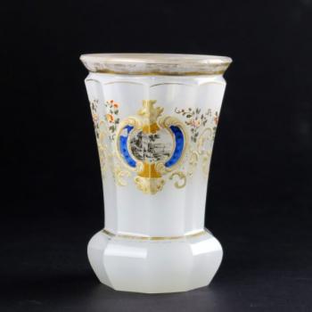 Glass Goblet - milk glass - 1840
