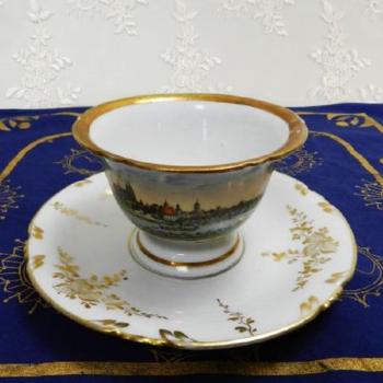 Cup and Saucer - porcelain - 1850