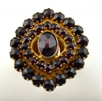 Gilded silver ring with garnets and almandine - Gr
