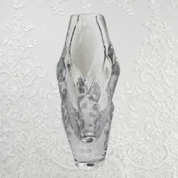 Vase - glass, flashed glass - Paleek / krdlovice - 1960