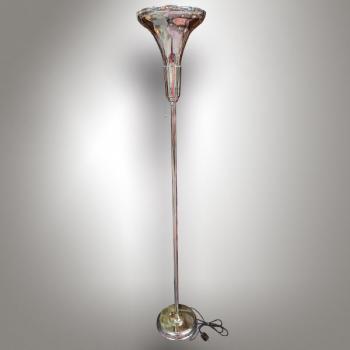 Floor Lamp - chrome, brass - 1930