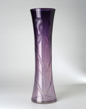 Vase - clear glass, glass violet - 1905