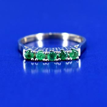 Ladies' Gold Ring - gold, emerald - 1970