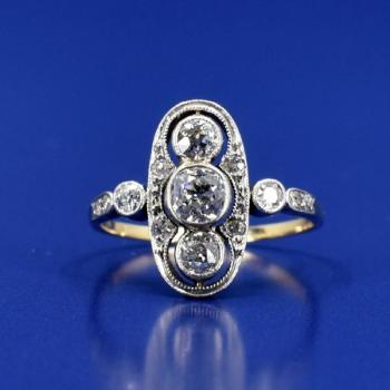 Ladies' Gold Ring - gold, diamond - 1930