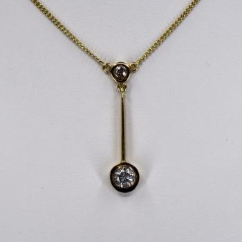 Brilliant Necklace - gold, brilliant cut diamond - 1930