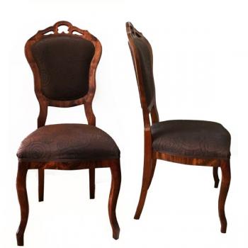 Pair of Chairs - solid wood, walnut veneer - 1890