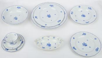 Porcelain Dish Set - white porcelain - 1980